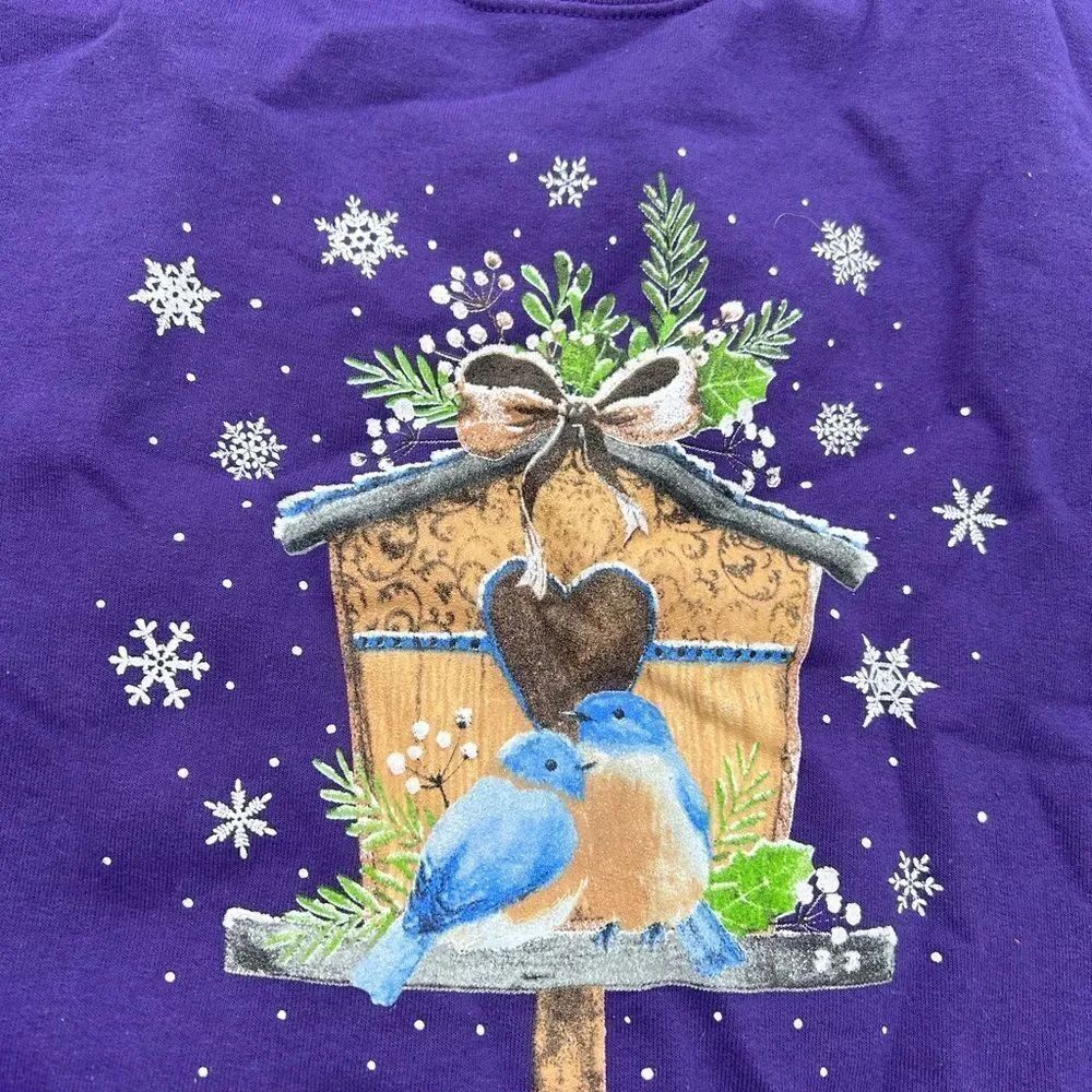 Birds Winter Scene Sweatshirt - Picture 2 of 3